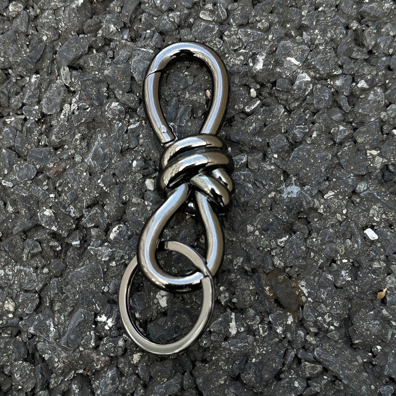 Cyber Star Chrome Carabiner Keychain