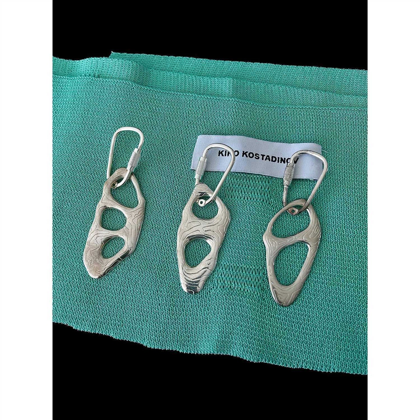 Organic Topography Multi-Hole Carabiner Keychain