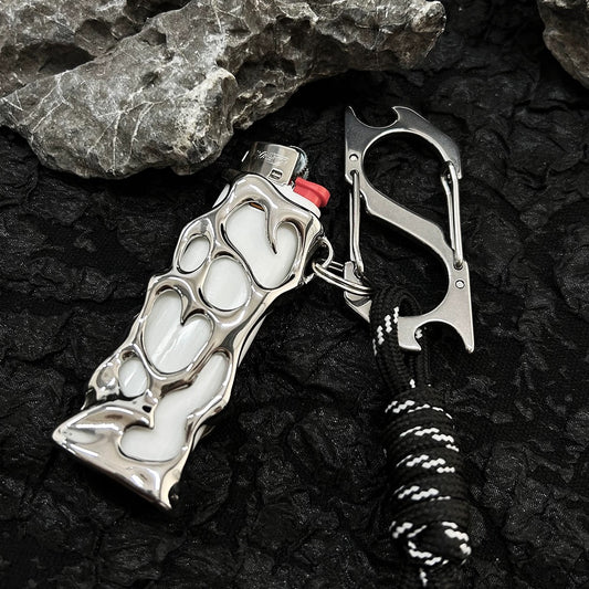 Liquid Metal BIC Lighter Cover Case