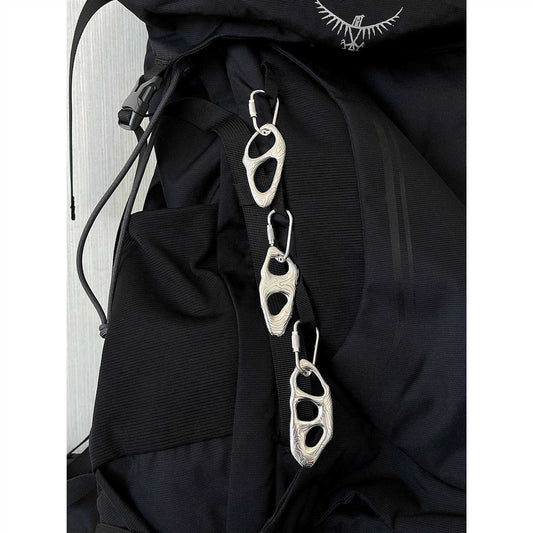 Organic Topography Multi-Hole Carabiner Keychain